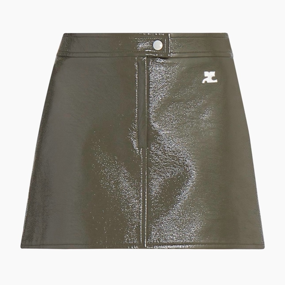 BNWT Courreges Vinyl Reedition Mini Skirt Size 38
